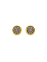 Pendientes chatón dorados con circonita blanca de 4 mm
