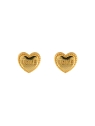 Pendientes de presión dorados corazón LOVE con relieve