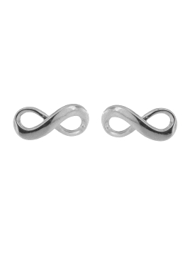 Pendientes de presión infinito liso en Plata de Ley 925