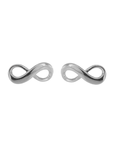 Pendientes de presión infinito liso en Plata de Ley 925