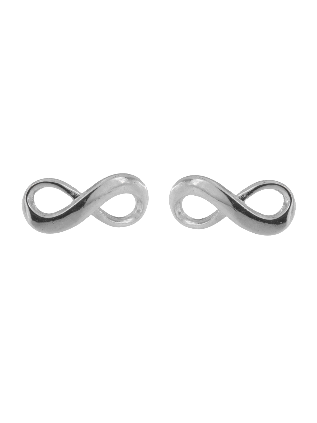 Pendientes de presión infinito liso en Plata de Ley 925