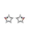 Pendientes de presión estrella con circonitas multicolor