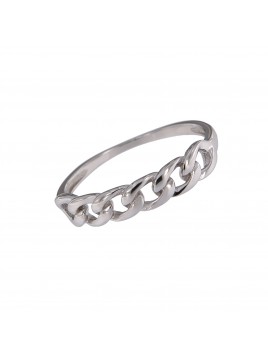 ANILLO TRENZADO EN PLATA LISA