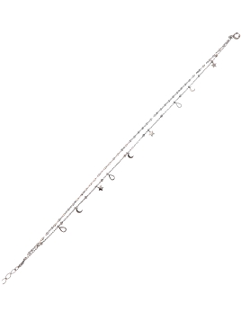 <p>Pulsera de cadenita delgada, con unos detalles de crucecitas en Plata Lisa de Primera Ley 925.</p>
<p>COMPOSICIÓN</p>
<ul>
<l