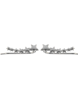 <p>Pendiente Estrella Liso en todo su alrededor en Plata de Primera Ley. </p>
<ul>
<li><strong>Material: </strong>Plata de Ley 9