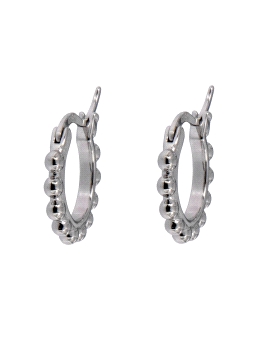 Aros plateados lisos brillantes, Plata 925 MM- Joyas Marisol