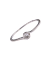 Anillo solitario sencillo  circonita, Plata 925 MM- Joyas Marisol