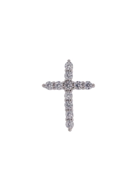 Gargantilla cruz de plata, hecha con circonitas plateadas que hacen de esta una pieza elegante.
La combinación de la plat