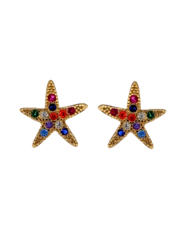 pendientes-de-presion-dorados-estrellita-de-mar-circonitas-colores