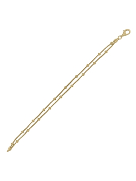 Gargantilla con dos círculos entrelazados, uno con circonitas de Plata 925 mm. Perfecta para tus looks más bohemios.