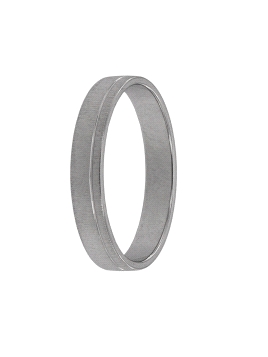 Anillo de boda hecho con Plata de Primera Ley 925MM.

Alianza fina con un diseño en acabado mate realizado horizontalmente en 