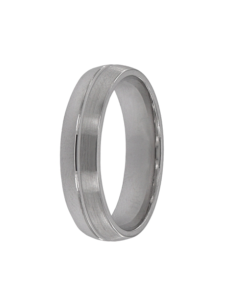 alianza de plata 925 con ranura central