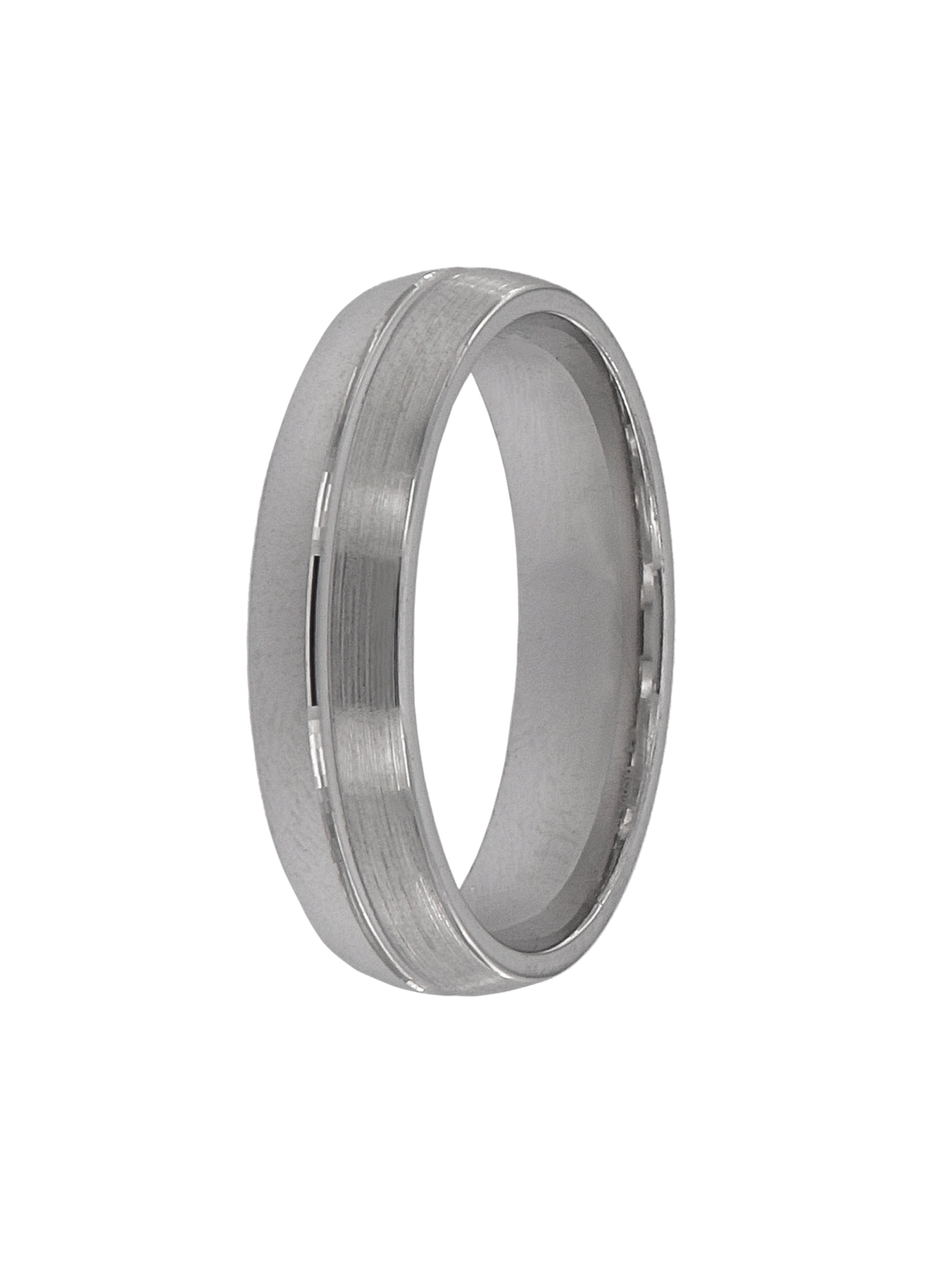 alianza de plata 925 con ranura central