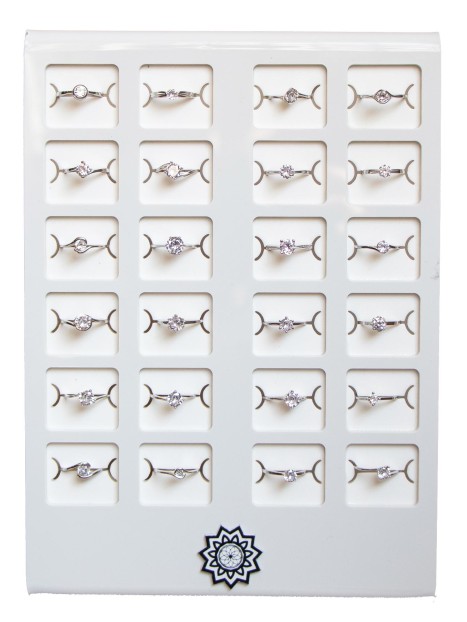 EXPOSITOR ANILLOS SOLITARIOS PLATA