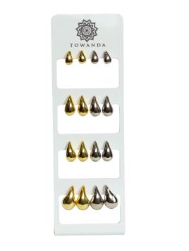 Expositor Pendientes Plata Tendencia con capacidad para 8 piezas para joyerías