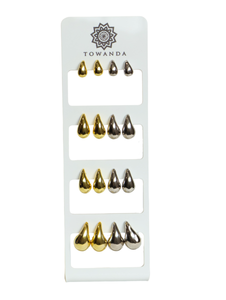 Expositor Pendientes Plata Tendencia con capacidad para 8 piezas para joyerías