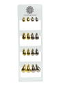 Expositor Pendientes Plata Tendencia con capacidad para 8 piezas para joyerías