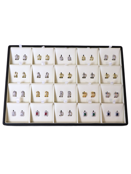 EXPOSITOR DE PENDIENTES OMEGA DE POLIPIEL