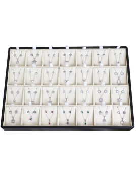 Expositor Conjuntos Plata 28 Conjuntos de polipiel para juegos y sets de plata