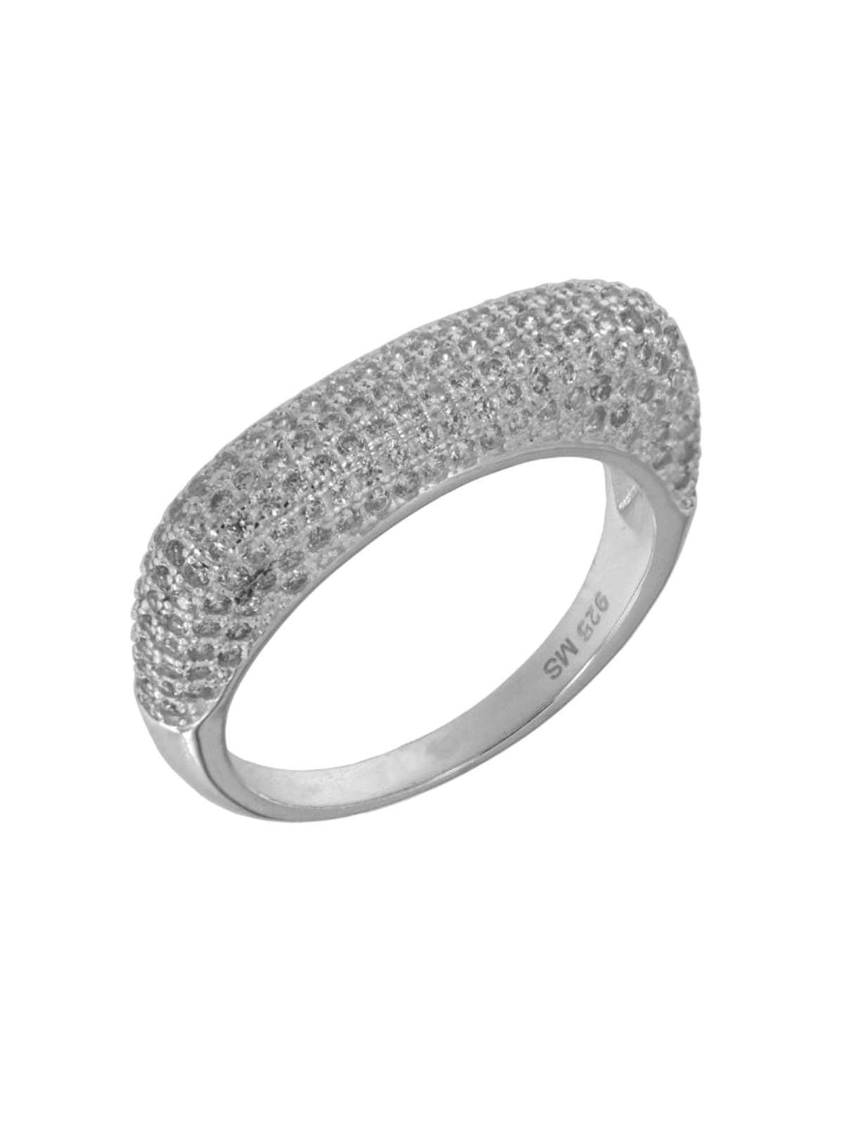 Anillo de Plata con Hileras de Circonitas en Plata 925