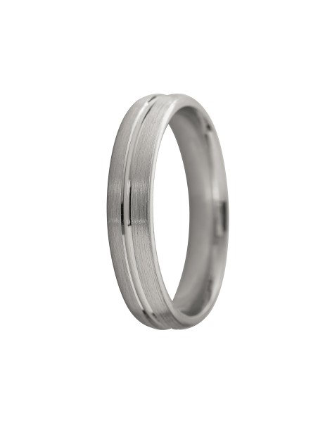 alianza plata ranura mate brillo