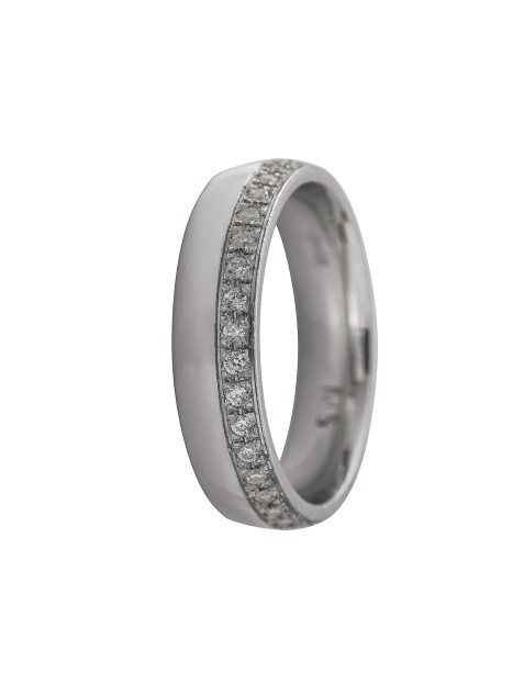 alianza de plata 925 con circonitas en un extremo 5 mm