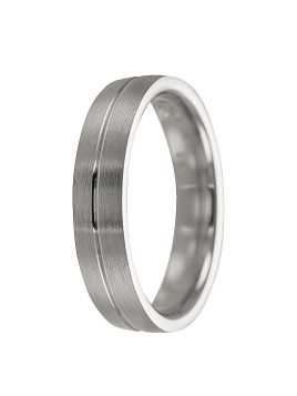 alianza plata mate brillo 925