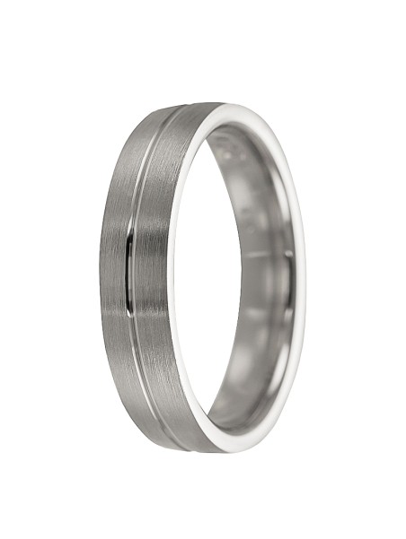 alianza plata mate brillo 925