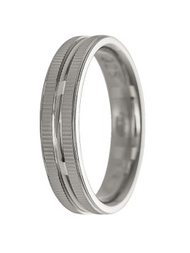 alianza plata brillante ranura 925