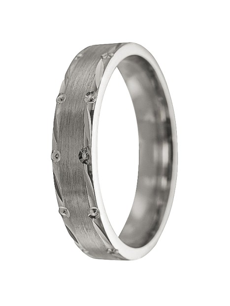 alianza de plata con círculos ahuecados 3.6 mm