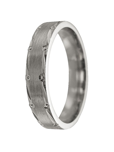 alianza de plata con círculos ahuecados 3.6 mm