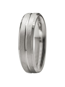 alianza de plata con acabado mate