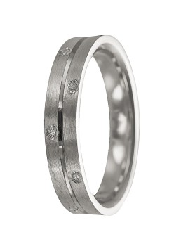 alianzas de plata con circonitas anillo boda