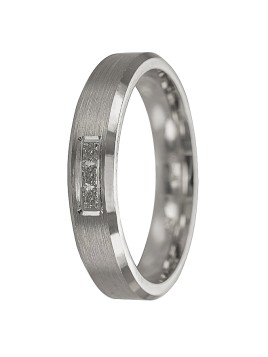 Alianza de plata con detalle rectangular de circonitas