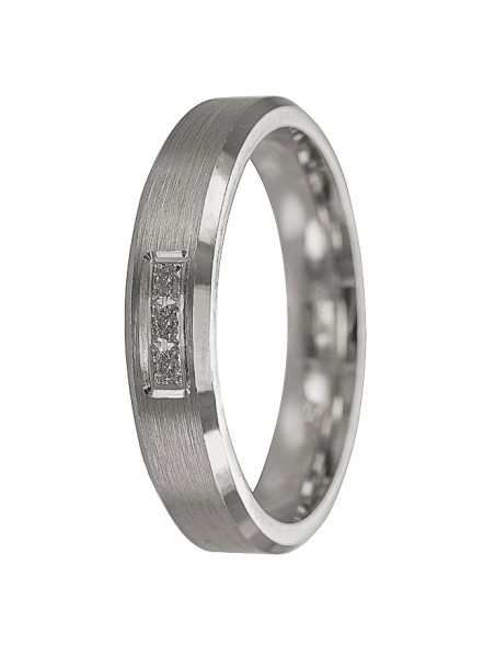 Alianza de plata con detalle rectangular de circonitas