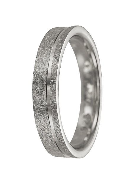 alianzas de plata con circonita central 4 mm