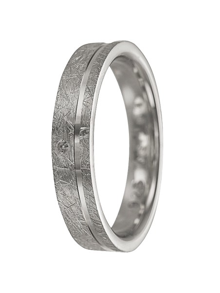 alianzas de plata con circonita central 4 mm