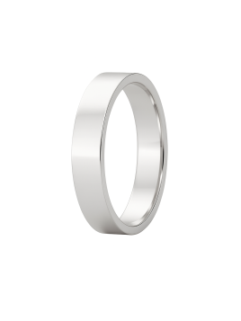 Alianza de plata lisa efecto brillo de 4 mm