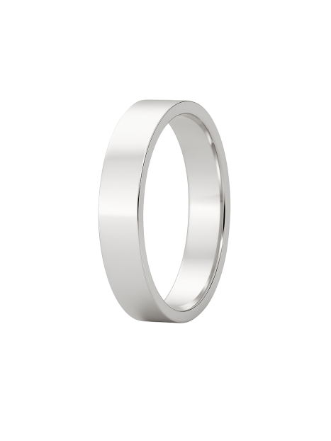 Alianza de plata lisa efecto brillo de 4 mm
