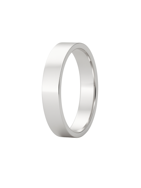 Alianza de plata lisa efecto brillo de 4 mm