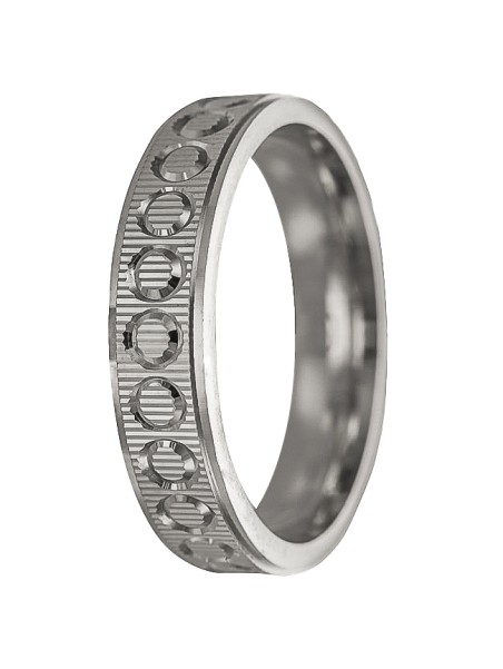 alianza de plata 925MM círculos brillosos centro 3.5 mm