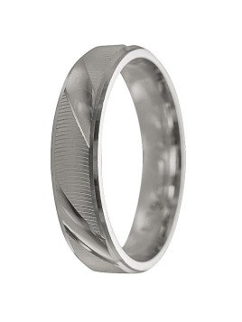 alianza de plata 925MM mate y brillo 4 mm