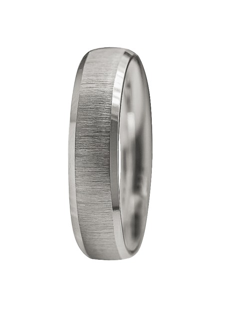 alianza de plata 925MM mate con ranuras brillantes 5 mm