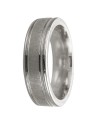 alianza de plata 925MM mate laterales brillo 6.5 mm