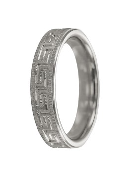 alianza de plata 925MM mate diseño original 4 mm