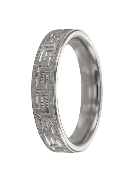 alianza de plata 925MM mate diseño original 4 mm