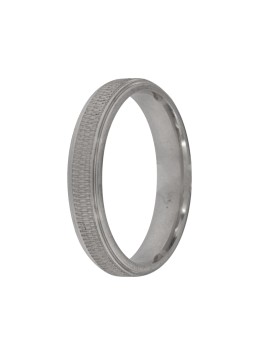 alianza de plata 925MM decoración central mate brillo 4 mm