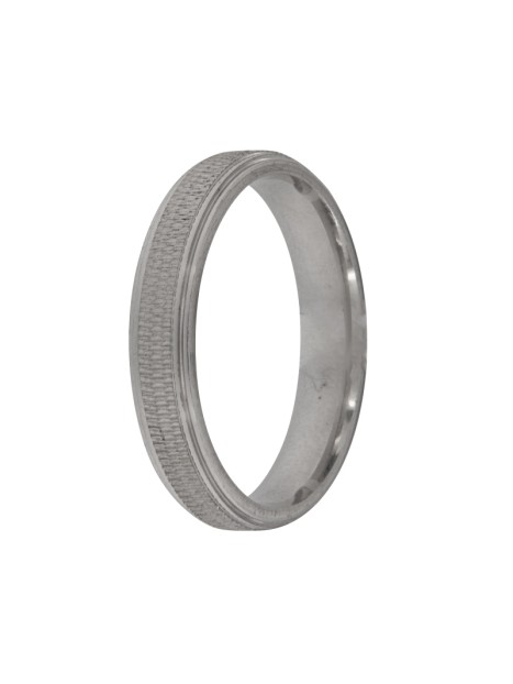 alianza de plata 925MM decoración central mate brillo 4 mm