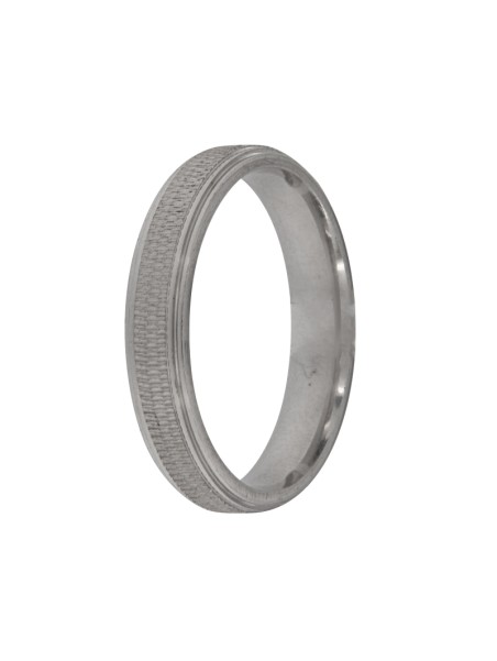 alianza de plata 925MM decoración central mate brillo 4 mm