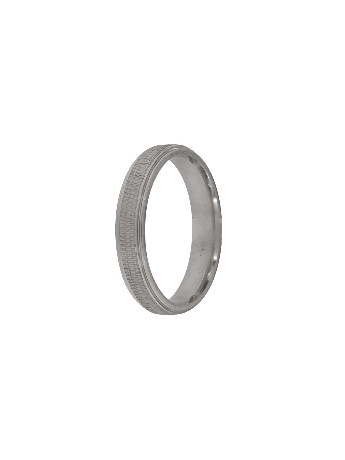 alianza de plata 925MM decoración central mate brillo 4 mm